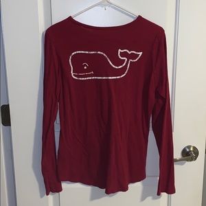 Red Long Sleeve Vineyard Vines Shirt